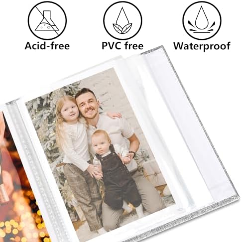 Vienrose 4x6 Small Photo Album, 2 Pack, 100 Photos, Purple - Image 4