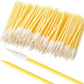 Chinco 200 Pcs Cleaning Swabs 2.56'' Sponge Tip Swabs Sticks Yellow by Chinco
