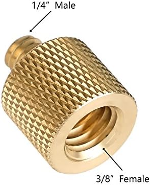 22Pack ChromLives Camera Screw Adapter 1/4 to 1/4 Screw to 3/8 Tripod Adapters Converter Brass Screws Spigot Mount Set for Camera Tripod Monopod Ballhead Flash Light,Combo Pack - Image 3