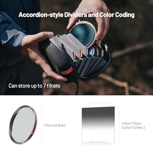PGYTECH Hard Lens Filter Pouch, Camera Filter Bag Carrying Case, M - Image 2