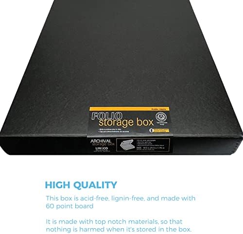 Lineco Clamshell Archival Storage Box, 18.5x24.5x1.75 In, Black, Pack of 2 - Image 5