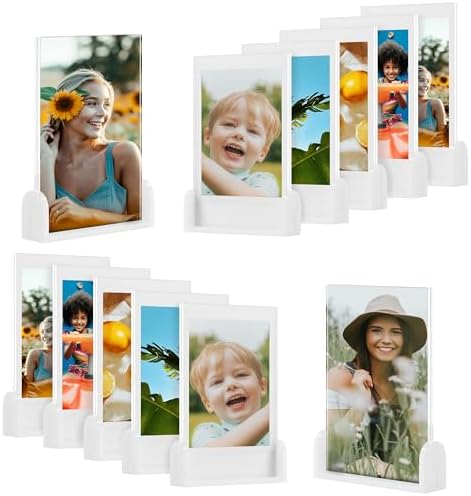 Cute Mini Instax Polaroid Frame, 2x3 Picture Frames for Fujifilm Instax Mini Film, Small Polaroid Frames for Wallet Size Photos, Little Photos Desktop Display Holder,12 Pack by Janaden