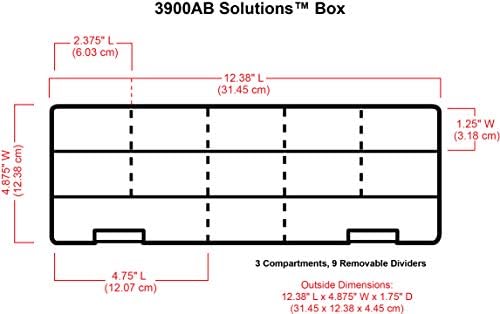 ArtBin 3900AB Solutions Extra Long Box, Art & Craft Organizer with Removable Dividers, [1] Plastic Storage Case, Clear , 12.4" x 4.9" - Image 3