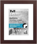 Americanflat 9x11 Picture Frame - Matted to 6x8 - Mahogany by Americanflat