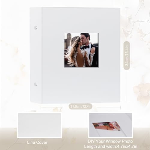 Artmag Photo Album 4x6 600 Large Capacity Linen Album Book Holds 600 Horizontal and Vertical Photos for Family Wedding Anniversary (600 Pockets, White) - Image 2