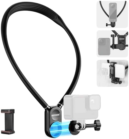 NEEWER Magnetic Neck Mount Compatible with GoPro DJI Insta360 iPhone, GP15 by Neewer