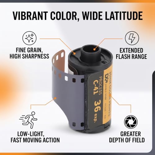 35mm Color Film, 320-400 ISO, Fine Grain Wide Exposure Latitude for 135 Camera, Color Negative Film, Medium Contrast (36 Sheet) - Image 5