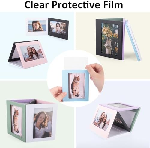 8 Packs Magnetic Photo Frame for WIDE EVO/400/300/210 Instant Camera Film, 4.25x3.38 In Photo Refrigerator Magnet Frame - Display Small Picture Frame for Instax WIDE Camera Film - Colorful - Image 3