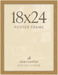 Americanflat 18x24 Poster Frame - Dark Oak Engineered Wood with Polished Plexiglass - Wide Picture Frame for Vertical or Horizontal Wall Display - Epic Collection - Dark Oak by Americanflat