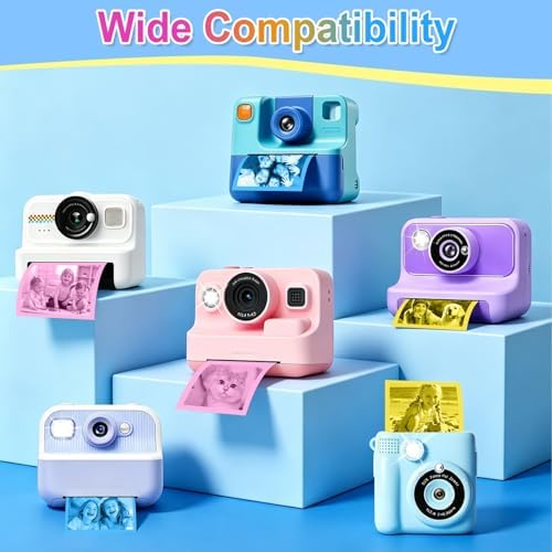 18 Rolls Kids Camera Paper Roll Refill Compatible with Most Instant Print Cameras for Kids BPA Free （2.24"x0.98" ） - Image 3