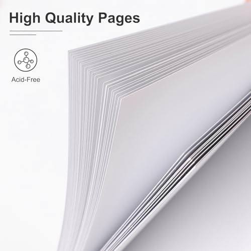 Scrapbook Photo Album 8x8 Inches 40 Pages Linen Cover Grey - Image 4