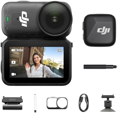 DJI Osmo Nano Vlog Combo (128GB), 4K Wearable Camera, Mic Mini TX Black by Unknown