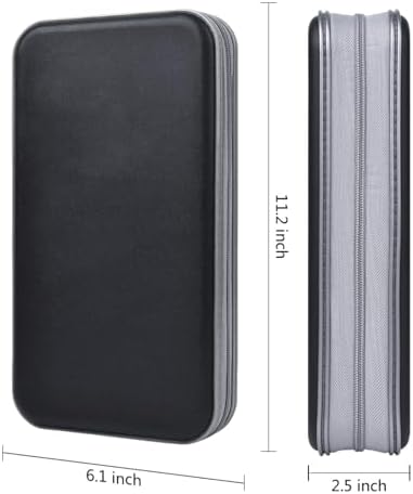 alavisxf xx CD Case, 96 Capacity Hard Plastic Organizer Wallet for Car - Image 4