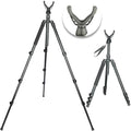 Adjustable Shooting Tripod for Rifles Shooting Stick Level-Lock 3-in-1 Tripod Monopod Bipod, 22.8″-61″ Height, Lightweight Aluminum Alloy with Carrying Bag, Stable Rifle Rest for Hunting & Outdoor by Jalarox