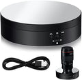 Hicarer 360 Rotating Display Stand Turntable USB Powered,, Black, Mirror by Hicarer
