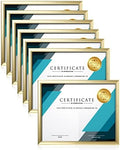 LaVie Home 8.5x11 Picture Frames (6 Pack, Gold) Simple Designed Photo Frame with High Definition Glass for Wall Mount & Table Top Display, Set of 6 Classic Collection by LaVieHome
