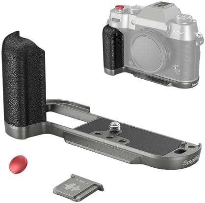 SMALLRIG X-T50 Handgrip, Silicone L-Shape Handle for FUJIFILM X-T50 Camera, Built-in Quick Release Plate for Arca, with Shutter Button and Hot Shoe Cover, Charcoal Silver - 4712 by SmallRig
