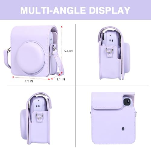 CAIYOULE Camera Case for Fujifilm Instax Mini 13 Instant Camera, Purple - Image 4