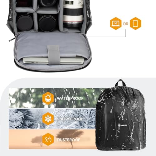 TARION Camera Backpack for Photographers Medium Lightweight 15L Black TB-M - Image 5