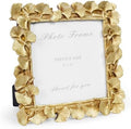 Cuspin 6x6 Picture Frame Gold Vintage Square Resin Photo Frame(Ginkgo Leaf) by Cuspin