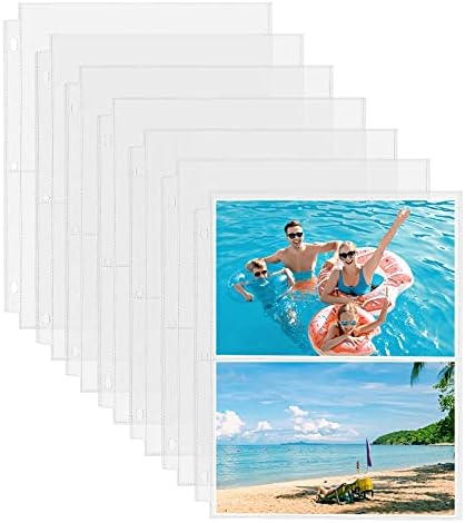 Fabmaker 30 Pack 5x7 Photo Sleeves for 3 Ring Binder, Hold 120 Photos by Fabmaker