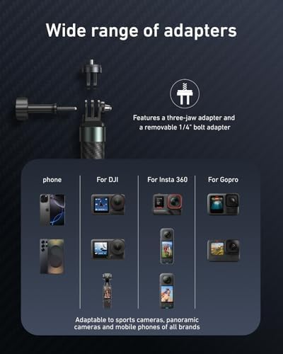 TELESIN 120cm/47.2in Invisible Selfie Stick for GoPro DJI Insta360 - Image 6
