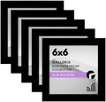 Americanflat 6x6 Picture Frame 5-Pack - Slim Molding - Black by Americanflat