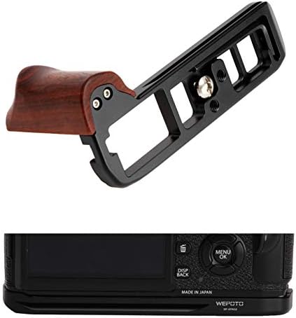 XPRO2 Camera Hand Grip with Wooden Side Handle & Arca-Swiss Plate for Fujifilm X-PRO2 -Aluminum & Padauk Wood (GP-XPRO2-R) - Image 4