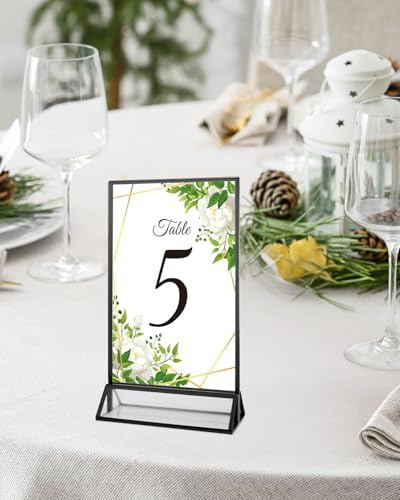 12 Pack Acrylic Sign Holders 4x6 Clear Picture Frame Stands Black - Image 6