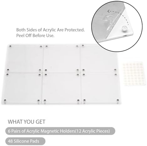 Premium Acrylic Magnetic Reversal Film Holders, 6 Packs Archival Storage High Transparency Display Holder for Reversal Film 6X6 - Image 4