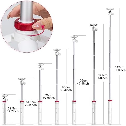 ULANZI MT-44 Extendable Phone Tripod, 59" Portable Selfie Stick Vlog White - Image 3