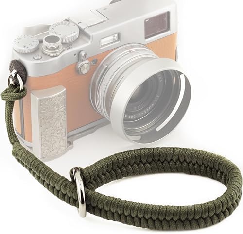 Paracord Camera Wrist Strap Lanyard-Quick Release for DSLR Mirrorless Green by QiangNi