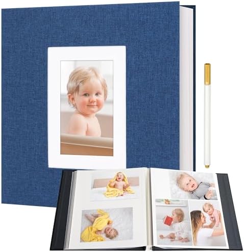 Vienrose Self Adhesive Photo Album 40 Pages for Wedding, Baby Growth, Blue by Vienrose