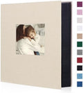 Artmag Fabric Photo Album 4x6 400 Large Capacity for Family Wedding Anniversary Linen Album Holds 400 Vertical Photos (400 Pockets, Beige) by Artmag