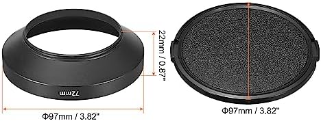 PATIKIL 72mm Lens Hood, Wide Angle Matte Surface Anti-Reflective Inside Hood with Cap and Cleaning Cloth for Camera Lens, Black for Nikon, for Fujifilm, for Pentax, for Leica - Image 2