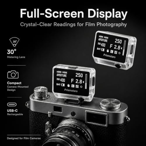 TsoLay Light Meter for Film Camera, Camera Hot Shoe Light Meter with Full-Screen Display, 30° Metering Angle, Adjustable ISO Aperture and Shutter Speed, Long Standby, for Beginner, Photographer - Image 3