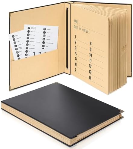 Marspark Important Document Organizer with Elastic Closure,Black by Marspark