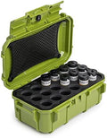 Evergreen 120mm Film Storage Case | Holds 18 Rolls of Medium Format Film | Waterproof, Crushproof, & Freezer Safe (Green) by EvergreenCases
