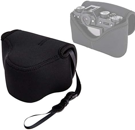 JJC Black Ultra Light Neoprene Camera Case, Compatible with X-E4 X-T30 II X-T30 X-T20 X-T10 +Short Prime Lens, 18mm F1.4/ 27mm F2.8/ 35mm F2, Pouch Bag Fuji X100V X100VI, Compact Size 127x85x84mm by Fotasy