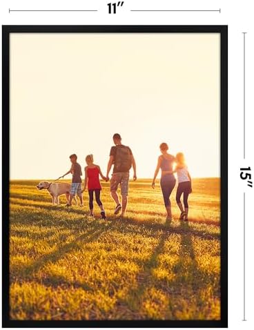 Americanflat 11x15 Picture Frame - Slim Molding - Black - Image 2