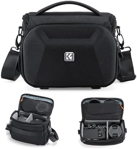 K&F CONCEPT Camera Sling Bag, Hardshell Crossbody Bag with Tripod Holder by KFCONCEPT