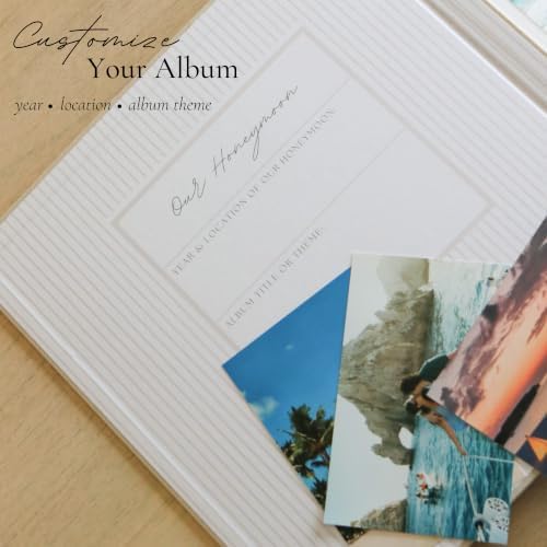 Honeymoon Photo Album Book 400 4x6 Photos Linen Scrapbook Keepsake Binder - Image 4
