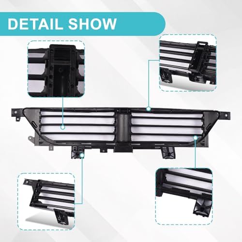 Front Radiator Active Grille Shutter W/O Motor Compatible with Dodge Dart 2013 2014 2015 2016 Grille Air Control Shutter Black Replacement for 68302653AB CH1206112 - Image 6