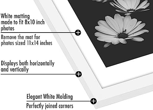 Americanflat 11x14 Picture Frame 2-Pack - Matted to 8x10 - White - Image 3