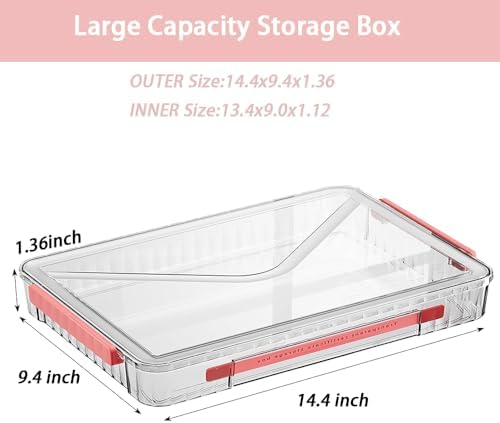 Clear Storage Box with Latch, 2 Pack, Stackable - Image 3