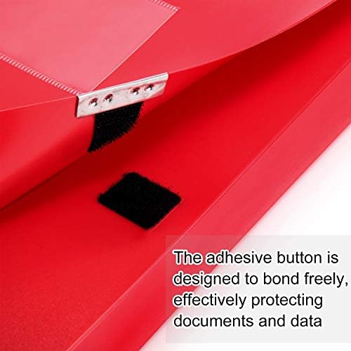 HUA JIE 4 Pack A4 Storage File Boxes Plastic Archives Cases with Lid,Red - Image 4