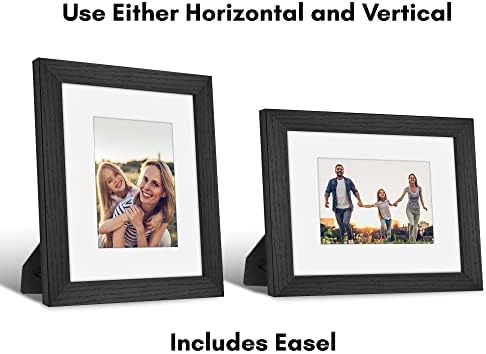 Americanflat 8x10 Picture Frame - Matted to 5x7 - Engineered Wood - Black - Image 4