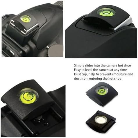 5pcs Camera Hot Shoe Cover with Bubble Level Universal Spirit Level Hot Shoe Cap Ideal for Multiple Camera Brands Such As Used in Blind Architectural and Landscape - Image 2