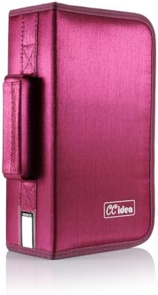 CCidea CD Case DVD Storage Holder, 128 Capacity DVD Cases Organizer CD Plastic Protective Carrying Binder,Portable Cd Wallet for Home Travel (Red), 128-red, L11.4 xW 6.4 x H3.5 INCH, Beauty Case - Image 5