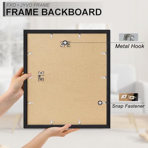 Fxojyvo 18x20 Picture Frame Set of 4 Black Engineered Wood Wall Hanging - Image 6